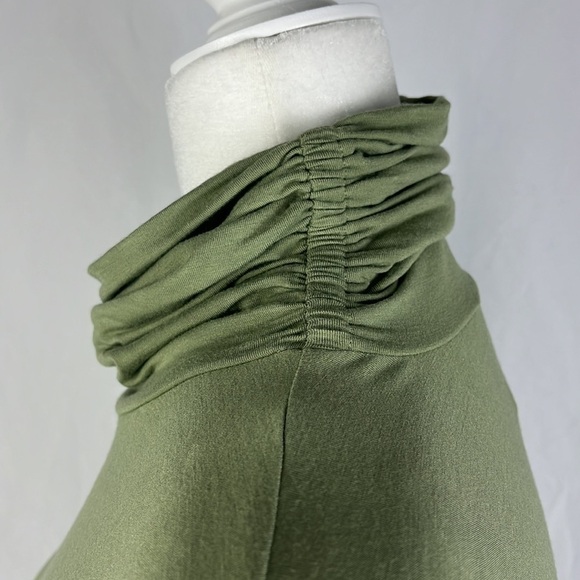 Soft Surroundings Trapeze Timely Turtleneck Green Tunic Top Womens Size L Whimsy - Picture 7 of 14
